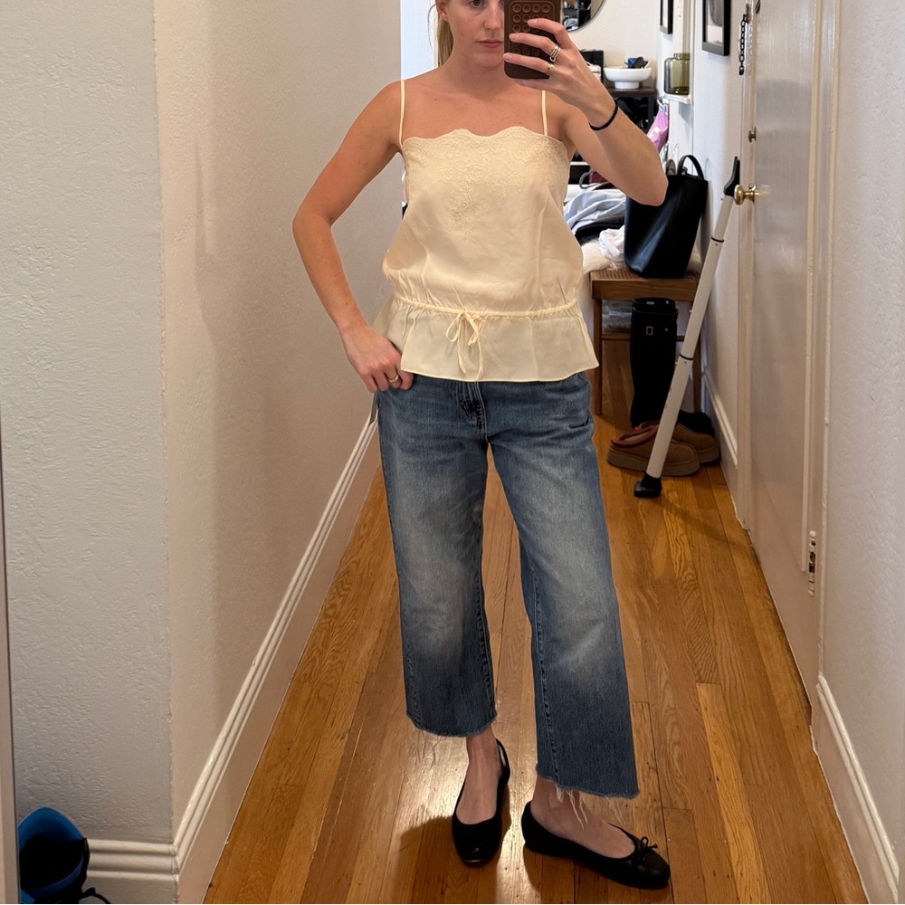 Reformation Silvia Silk Top